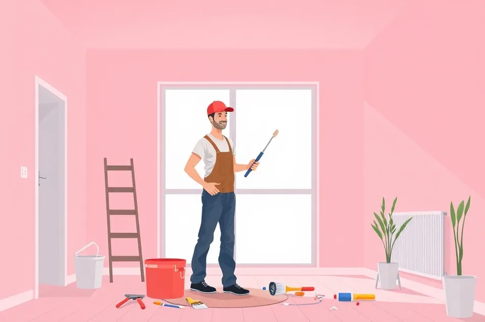 Intérieur rénové après travaux de peinture à Trets